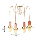 Industrial Gold Ceiling Lamp: Flat Metal Pendant Lights For Clothing Store