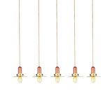 Gold Finish 3/5/7-Bulb Industrial Metallic Pendant Lamp - Multiple Hanging Lights For Ceiling
