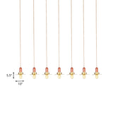 Gold Finish 3/5/7-Bulb Industrial Metallic Pendant Lamp - Multiple Hanging Lights For Ceiling