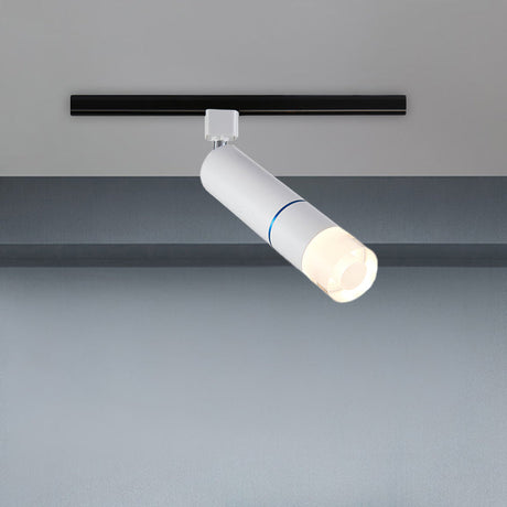 Rotatable Led Semi Flush Mount Lighting In White/Pink/Blue - Modern Aluminum Design White
