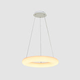 Minimalist Led Acrylic Hanging Pendant Light - White Vesicle Ring Ceiling Chandelier 12/16 Width