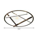 16/19.5 Acrylic Ring Led Flush Mount Ceiling Light In Black White/Warm