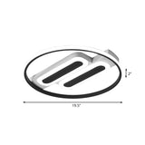 Halo Bedroom Ceiling Led Flush-Mount Light Fixture - 16 And 19.5 Dia Double Rectangle Canopy Black