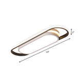 Sleek Black And White Led Flush Ceiling Light With Acrylic Shade In White/Warm 19/23 Width