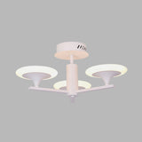 Contemporary Led Ceiling Lamp With Radial Design And Acrylic Shade In White/Warm Light