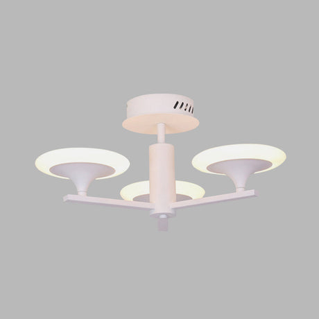 Contemporary Led Ceiling Lamp With Radial Design And Acrylic Shade In White/Warm Light