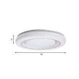 Led Bedroom Flushmount Ceiling Lamp Modern Black And White Circle Acrylic Shade Warm/White Light