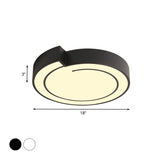 Modernist Acrylic Flushmount Lighting: Whistling Led Ceiling Lamp For Bedroom In Warm/White Light