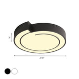 Modernist Acrylic Flushmount Lighting: Whistling Led Ceiling Lamp For Bedroom In Warm/White Light