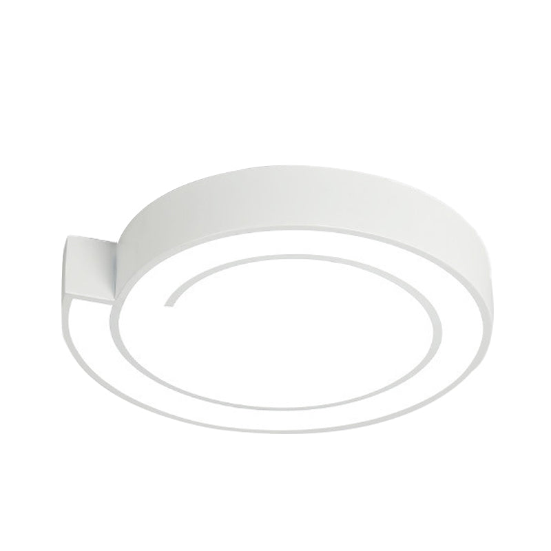 Modernist Acrylic Flushmount Lighting: Whistling Led Ceiling Lamp For Bedroom In Warm/White Light