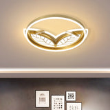 Contemporary Acrylic Halo Ring Flush Ceiling Light - Led Mount Lamp In Gold With Warm/White (16/19.5