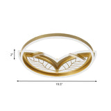 Contemporary Acrylic Halo Ring Flush Ceiling Light - Led Mount Lamp In Gold With Warm/White (16/19.5