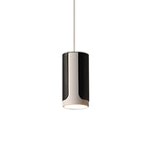 Modern Black And White Dining Table Hanging Light Kit - Sleek Pendant Lamp With Metal Cylinder Shade