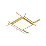 Nordic Gold Led Flush Mount Ceiling Light With Warm/White Glow - 18/23 Wide