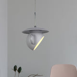 Modern Macaron Coffee Cup Led Ceiling Lamp With Cement Shade - White/Blue/Yellow Finish