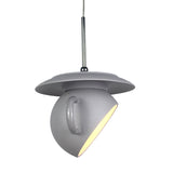 Modern Macaron Coffee Cup Led Ceiling Lamp With Cement Shade - White/Blue/Yellow Finish