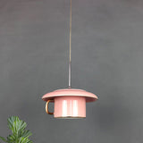 Macaron Ceramic Led Pendant Lamp - Coffee-Cup Shape Down Lighting 1 Bulb White/Pink/Grey Designs For