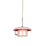 Macaron Ceramic Led Pendant Lamp - Coffee-Cup Shape Down Lighting 1 Bulb White/Pink/Grey Designs For