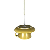 1-Light Macaron Pink/Grey/Green Restaurant Pendant Lamp With Ceramic Coffee Cup Shade Led Hanging