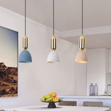 Terrazzo Macaron Dome Pendant Light: 3-Light Cluster Ceiling Lamp In White-Pink-Blue