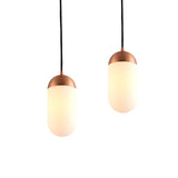 Modern Copper Pendant Lamp With Multi Glass Shades For Bedside And Ceiling Lighting