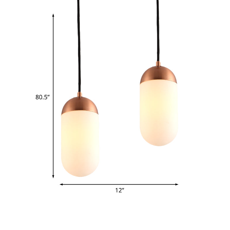 Modern Copper Pendant Lamp With Multi Glass Shades For Bedside And Ceiling Lighting