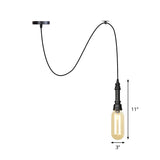 Vintage Amber Glass Pendant Light: Sphere/Capsule Design With 1 Head Black Pipe Hanging Lamp Fixture