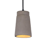 Industrial Grey Cement Pendant Lamp With 1 Bulb For Bedroom Ceiling