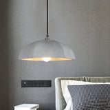 Vintage Grey Cement Umbrella Pendant Lamp - Ideal For Restaurants Bulb Included