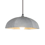 Vintage Grey Cement Umbrella Pendant Lamp - Ideal For Restaurants Bulb Included