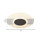 Contemporary Black Led Ceiling Flush Mount Light For Bedroom - Warm/White 9/12/18 Wide