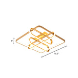 Contemporary Gold Led Acrylic Flush Mount Ceiling Light - 16.5/20.5 Wide