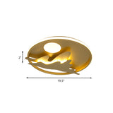 Golden Nordic Mountain/Starfish Acrylic Led Flush Light For Bedroom