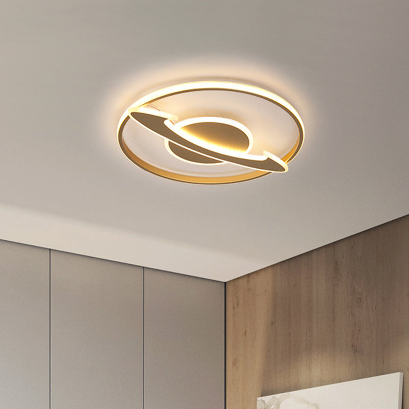 Golden Nordic Mountain/Starfish Acrylic Led Flush Light For Bedroom