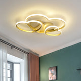 Minimalist Heart Design Led Flush Mount Ceiling Light Fixture - Acrylic White/Pink/Gold Finish