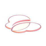 Loving Heart Led Flush Mount Ceiling Light Fixture - Nordic Style For Nursery (White/Pink/Blue)