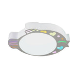 Contemporary Turbot Shaped Ceiling Mounted Led Flushmount - Acrylic White Warm/White Light Bedroom