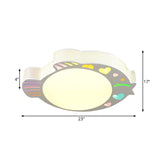 Contemporary Turbot Shaped Ceiling Mounted Led Flushmount - Acrylic White Warm/White Light Bedroom