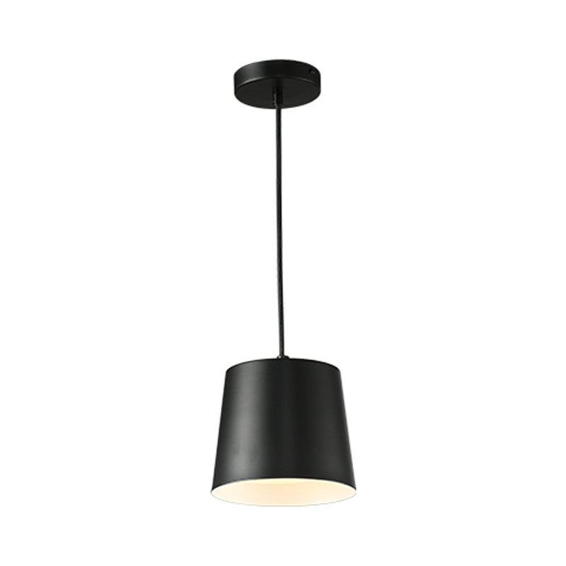 Modernist Led Black Hanging Ceiling Lamp With Acrylic Diffuser For Restaurants