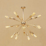 Copper/Chrome Sputnik Chandelier - Retro Metal Pendant Light With 9/12 Lights Stylish Ceiling Lamp
