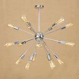 Modern Farmhouse Iron Chandelier Light - 18/21 Lights Copper/Gold Finish Sputnik Ceiling Fixture For
