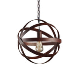 Copper Pendant Light: Weathered Industrial Metal - One Bulb Hanging Lamp For Living Room