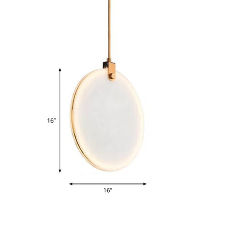Modern White Glass Pendant Lamp With Led In 8/10/12 Diameter And Warm Light