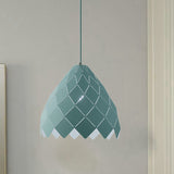 Nordic Metal Geometric Splicing Pendant Light - 1 Pink Yellow Green Hanging Fixture