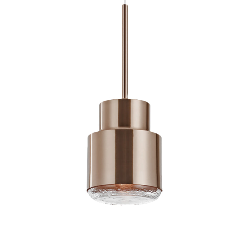 Post Modern Cylinder Pendant Ceiling Light Gold/Bronze Suspension For Living Room