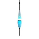 Modern Blue Teardrop Pendant Lamp With Glass Shade In White/Warm Light / White C