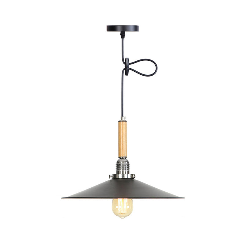 Adjustable Metallic Saucer Pendant Light - Industrial Ceiling Hanging For Kitchen