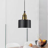 Modern Monochrome Hanging Pendant Light For Study Room - Aluminum Shade