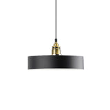 Modern Monochrome Hanging Pendant Light For Study Room - Aluminum Shade