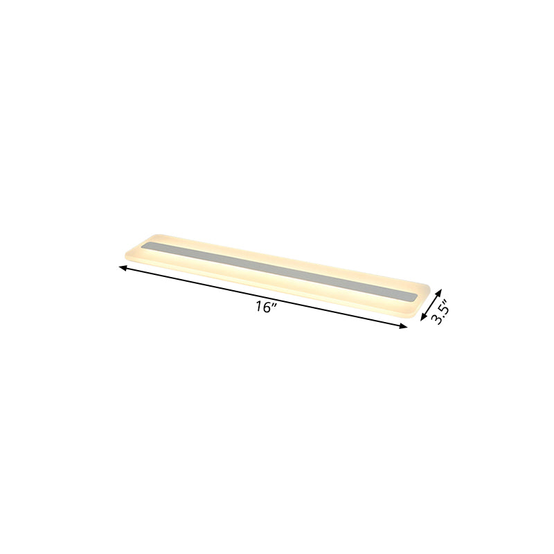 Modern Led Acrylic Flush Mount Light - 16/23.5/31.5 Wide White Ceiling Fixture With Warm/White